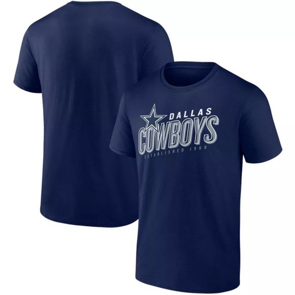 NFL Dallas Cowboys Men's Short Sleeve Bi-Blend Tallest Player T-Shirt Blue S - Picture 1 of 3